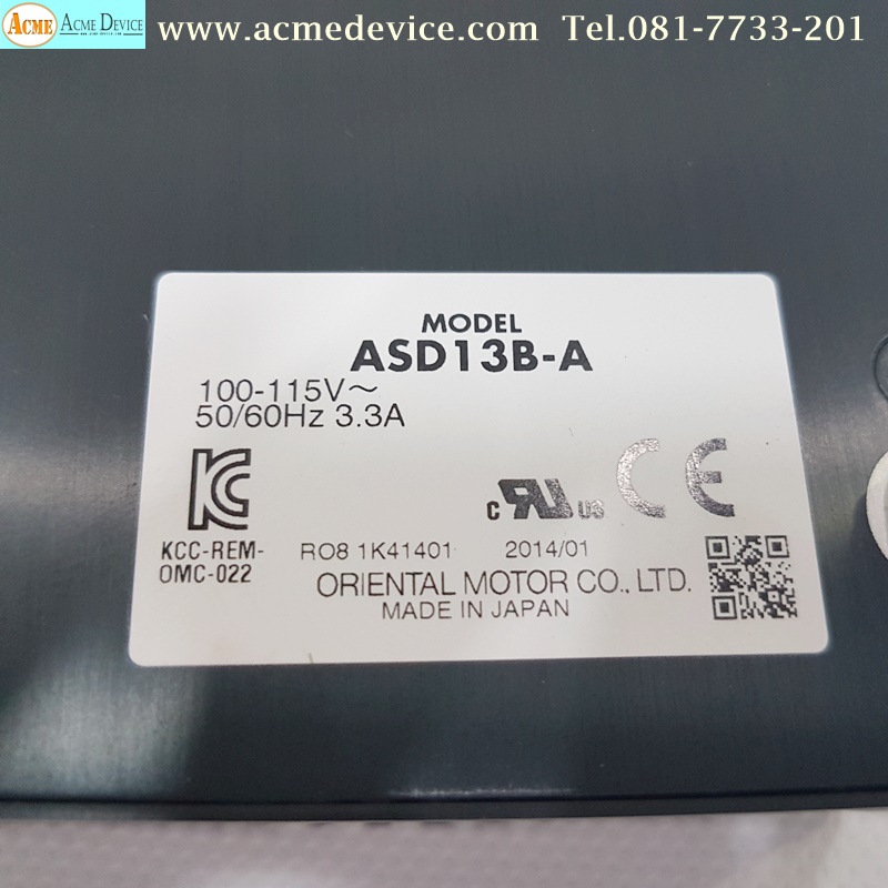 Closed Loop Stepper VEXTA รุ่น ASD13B-A, 100-115 VAC, 2.5A (สินค้าใหม่ไม่มีกล่อง)