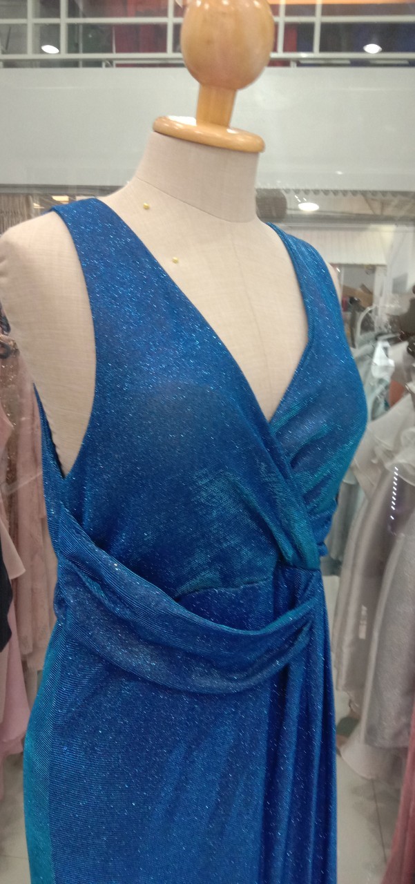 (PRE-LOVED) ยาวแขนกุดสีน้ำเงิน (XL) มือ2