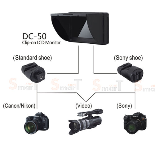 Viltrox 5'' DC-50 Clip-on Color LCD Field Monitor Peaking HDMI AV for Camera รับประกันศูนย์ไทย1ปี