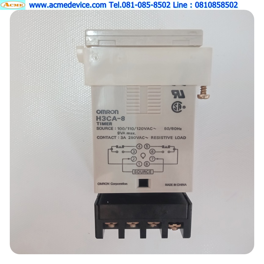 Timer Omron รุ่น H3CA-8, 100-120V
