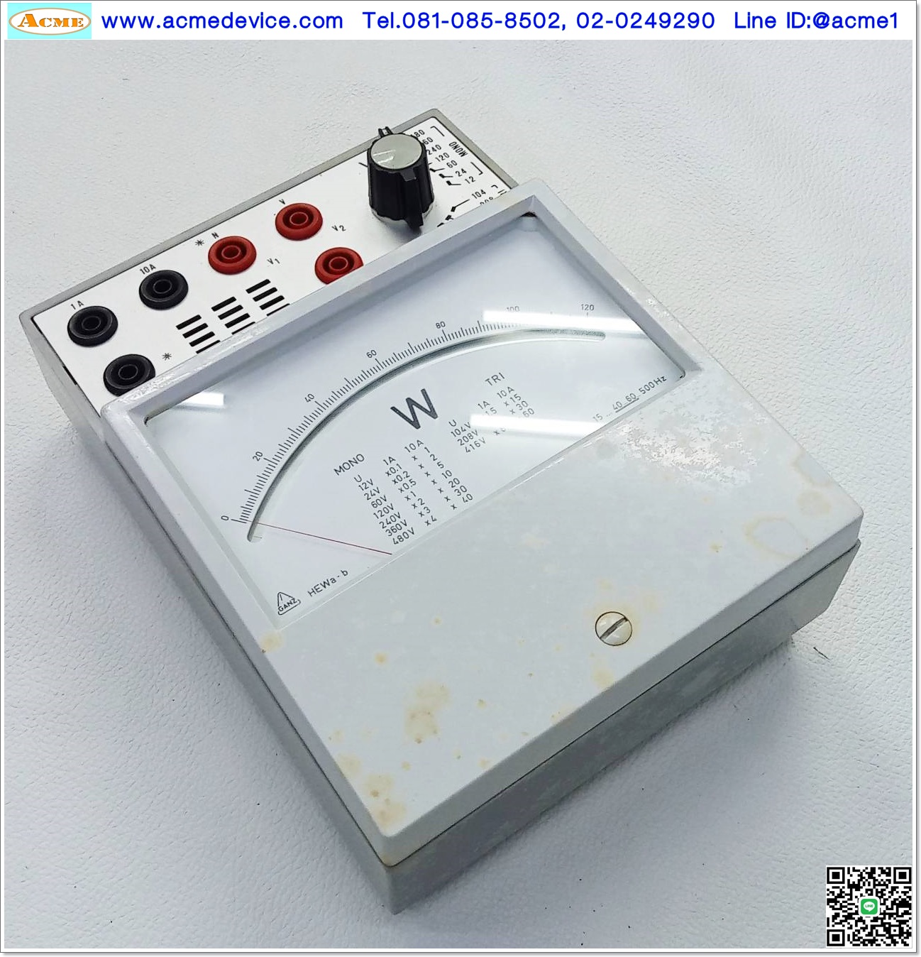 ELECTRODYNAMIC POWER METERS GANZ รุ่น HEWa-b, 0-10Aac/dc, 1-3 Phase