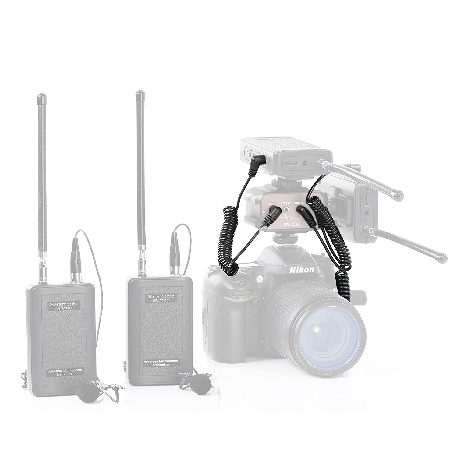 Saramonic SR-CS350 3.5mm Male Stereo TRS to 3.5mm Male Stereo TRS Output Connector Cable - Connects Audio MixersMicrophones to CameraRecorders (2 Pack) รับประกันศูนย์ไทย 1 ปี