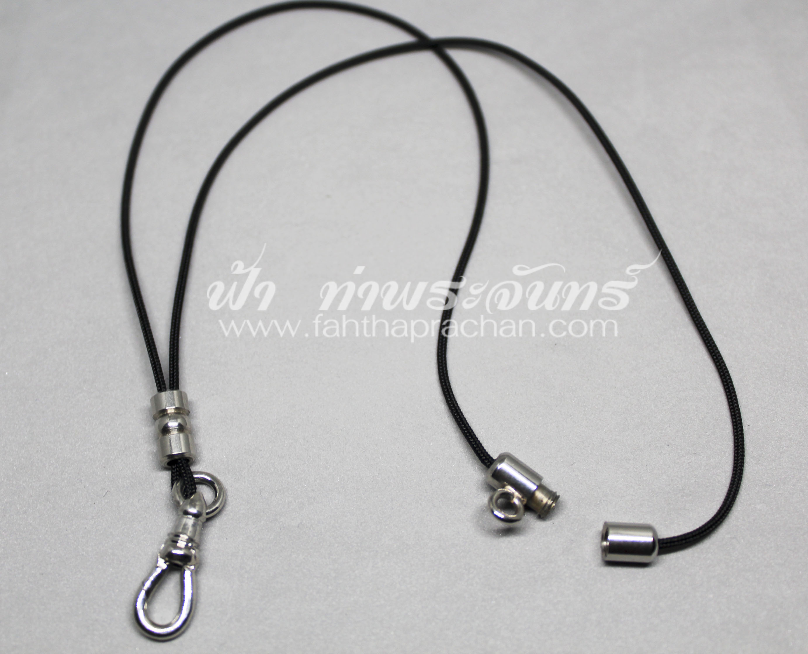 สร้อยคอเชือกร่ม พร้อมสปริงจากพุก ห่วงหน้าหลัง