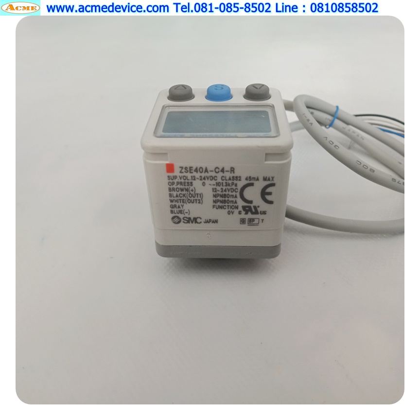 Vacuum SMC รุ่น ZSE40A-C4-R, 0 to -101.3kPa, NPN