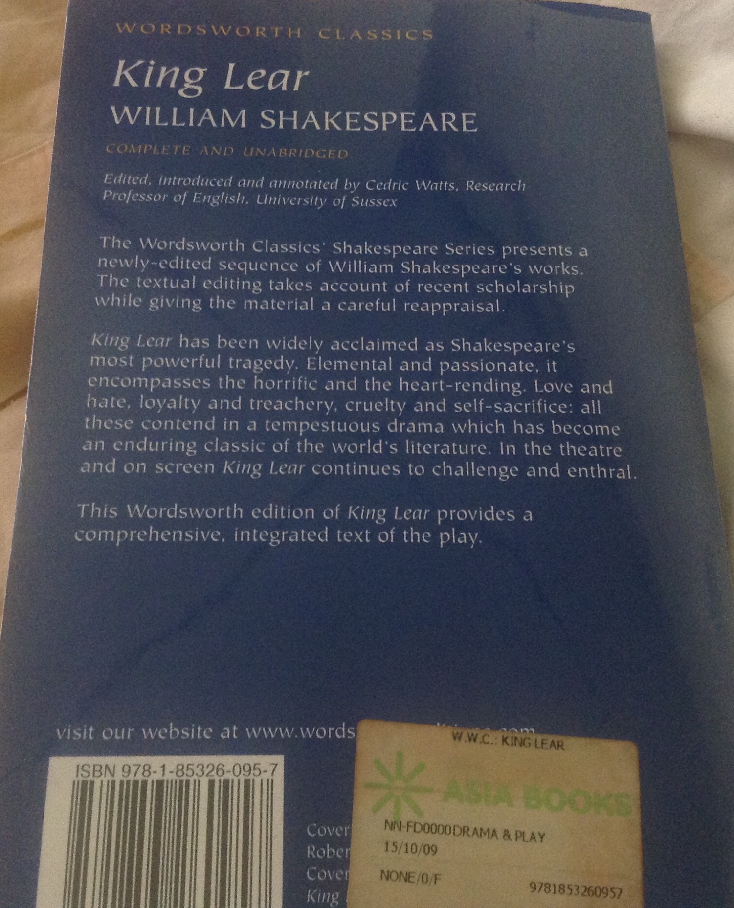 king lear william shakespeare ราคา 140