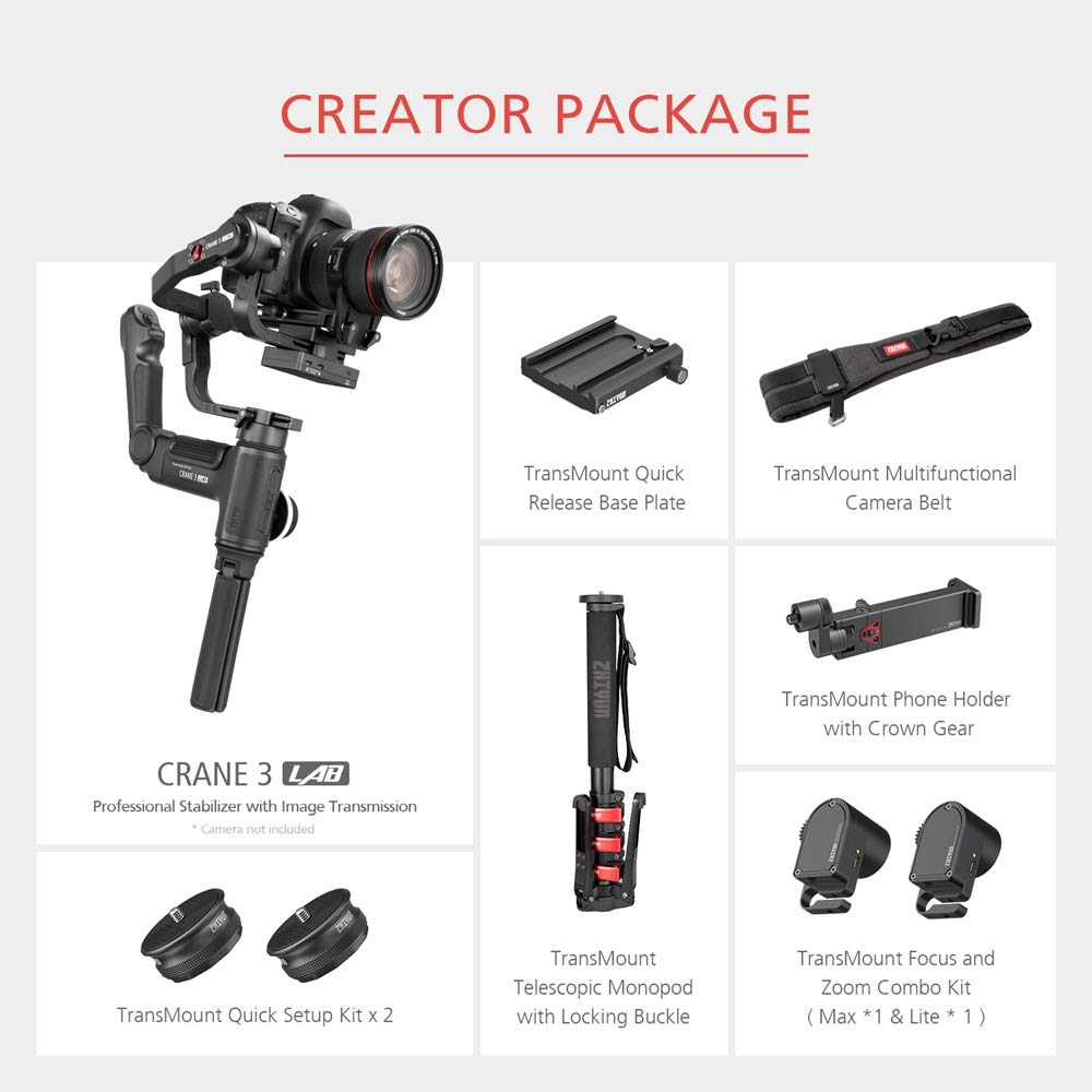 Zhiyun-Tech CRANE 3 LAB (Creator Package) รับประกันศูนย์ไทย 1 ปี