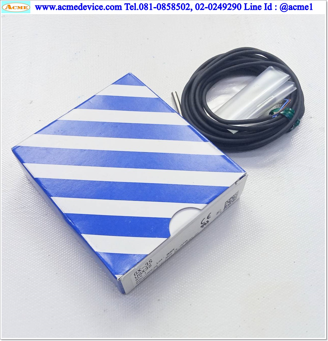 Proximity Panasonic/SUNX รุ่น GX-3S, ระยะ 0.8mm, NPN, NC, Shielded, Inductive