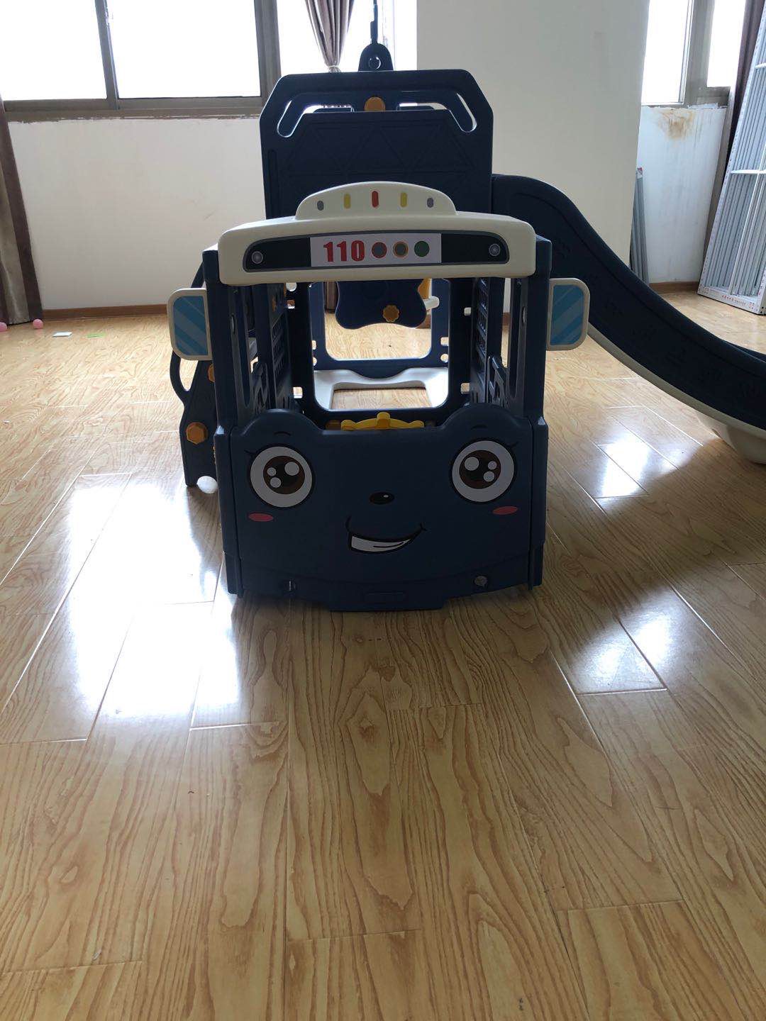 สไลเดอร์รถบัส 3in1 (สีน้ำเงิน) รถบัสพร้อมสไลเดอร์และชิงช้า