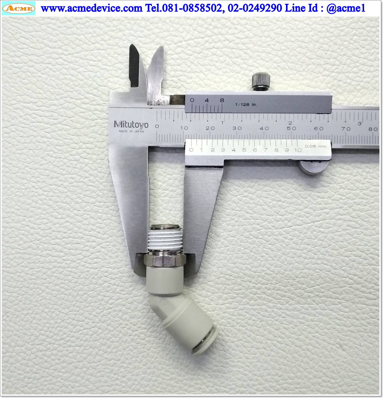 Fitting CKD รุ่น GWL8-8-45, 1/4, ท่อลม 8 mm.(ข้องอ 45 องศา)