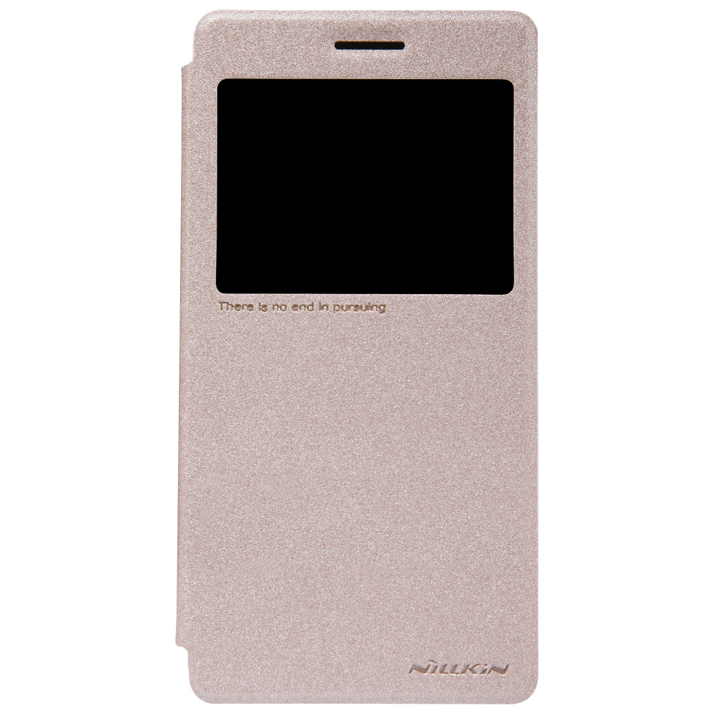 เคสฝาพับ Lenovo A7000 (Sparkle Leather Case nillkin แท้ สีทอง)