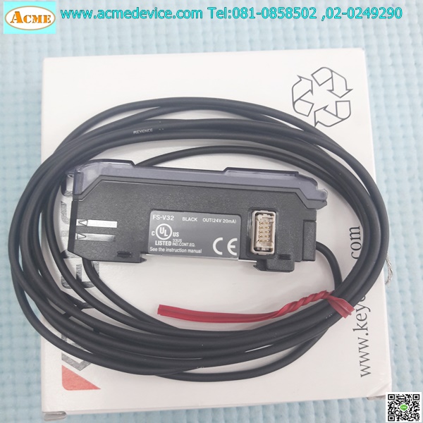 Fiber Amp Keyence รุ่น FS-V32, NPN, 1 Output, expansion unit