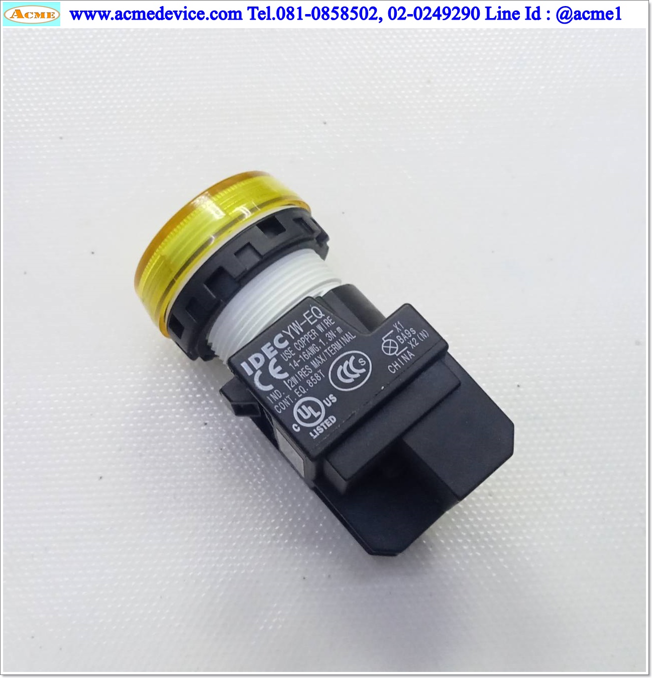 Pilot Lamp Idec รุ่น YW1P-1EQM3Y, 220V