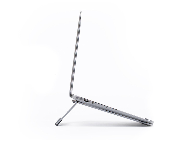 สแตนด์วาง MacBook แบบพับได้ วัสดุ Aluminum สีเงิน