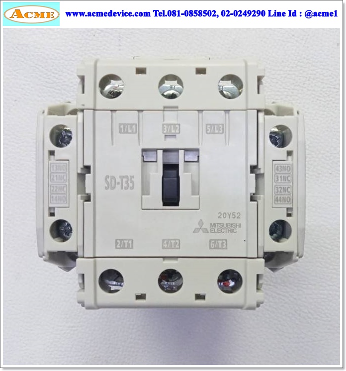 Magnetic Contactor Mitsubishi รุ่น SD-T35, Current Rating 35A, Coil 24 Vdc