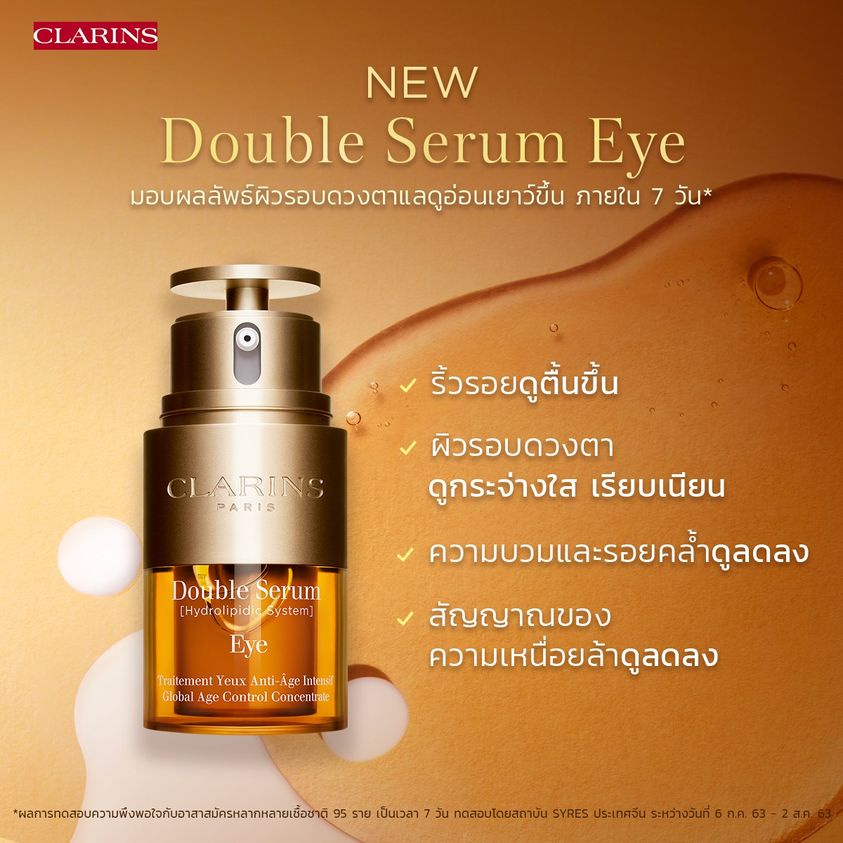 บำรุงรอบดวงตาคลาแรงส์ Clarins Double Serum Eye Global Age Control Concentrate 20ml
