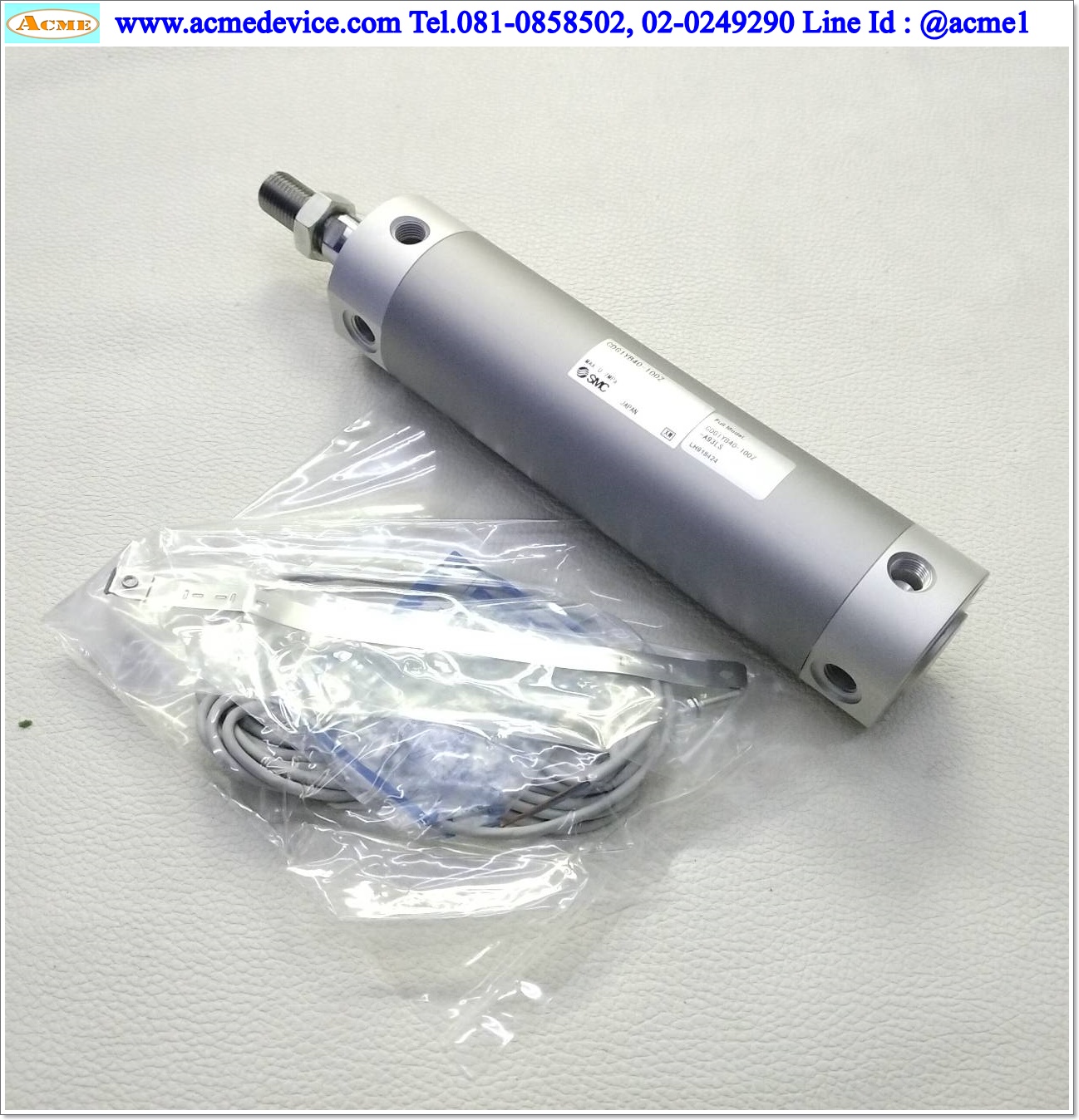 Air Cylinder SMC รุ่น CDG1YB40-100Z + D-A93, Bore 40 mm., Stroke 100 mm.