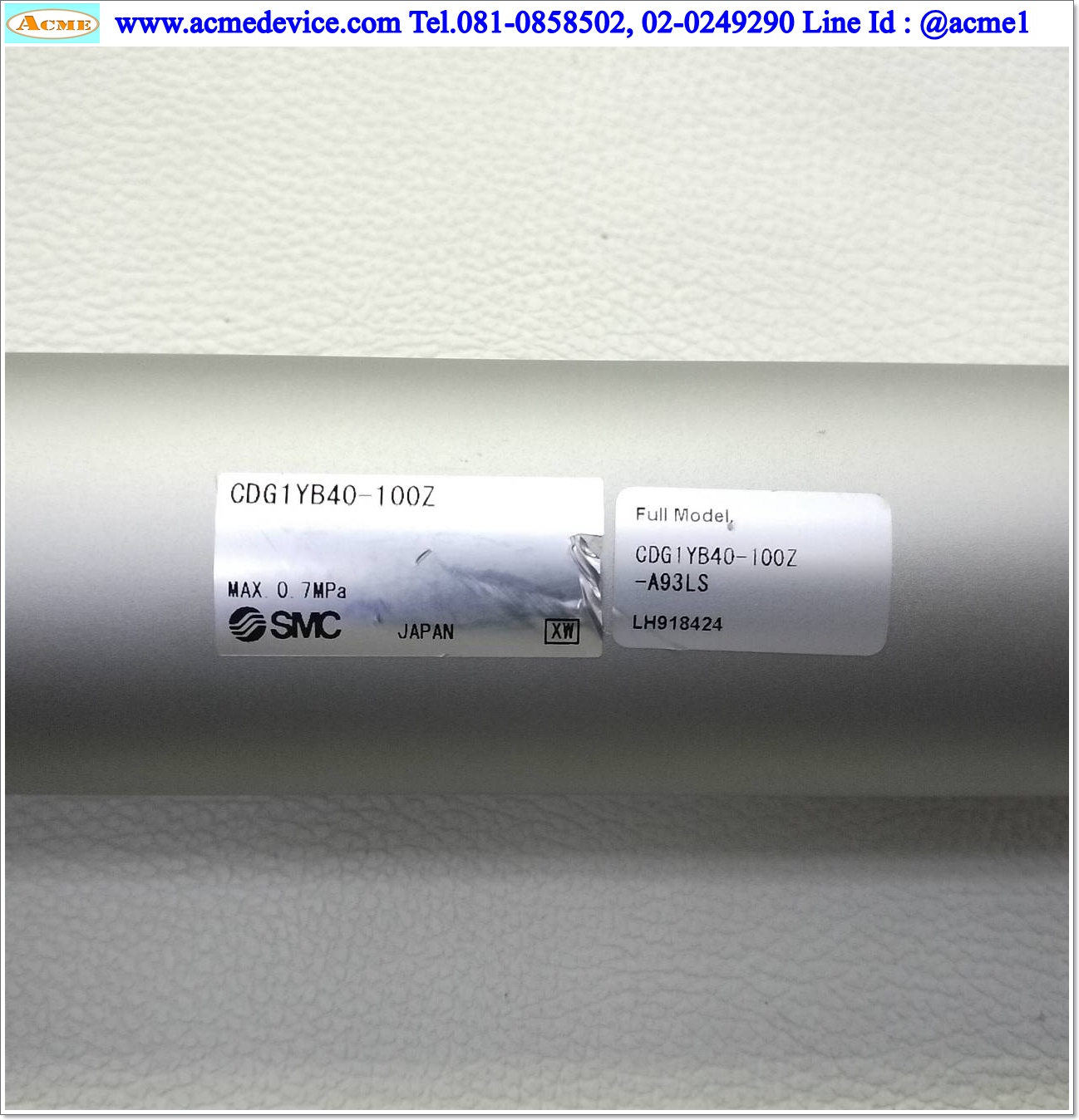 Air Cylinder SMC รุ่น CDG1YB40-100Z + D-A93, Bore 40 mm., Stroke 100 mm.