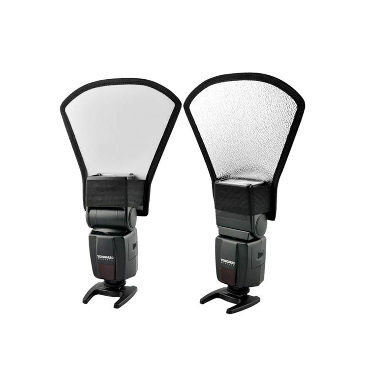 Flash Bounce Reflector แผ่นสะท้อนกระจายแสงแฟลช ใช้ได้กับแฟลชหัวค้อนทุกรุ่น