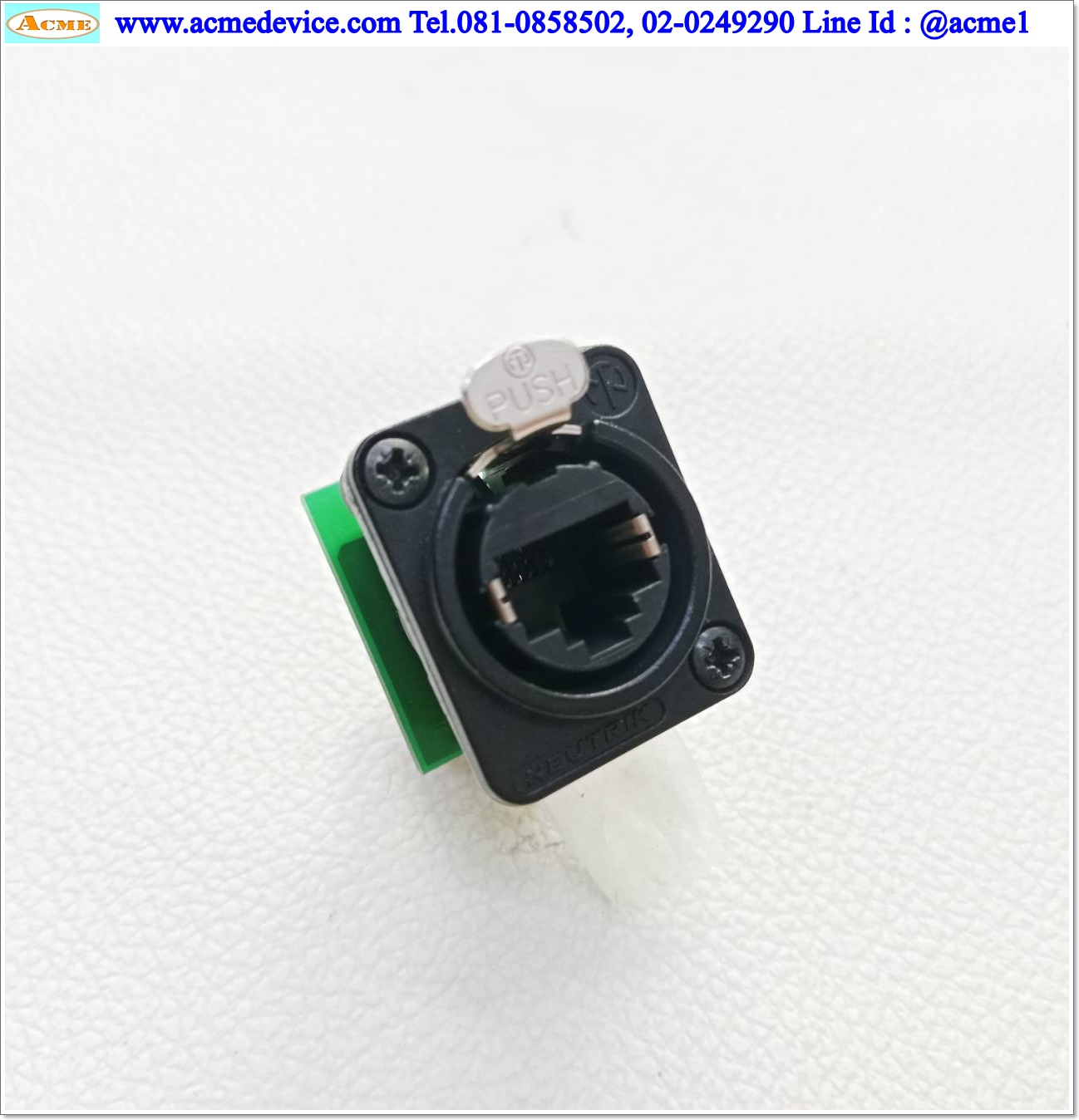 Connector Neutrik รุ่น NE8FDP-B, RJ45 to RJ45, Cat5e, Unshielded, ปลั๊กหัว LAN RJ45 ตัวเมีย