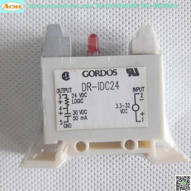 Solid State Relay Gordos รุ่น DR-IDC24, Input 4 to 32 Vdc, Output 20-30Vdc 0.5A
