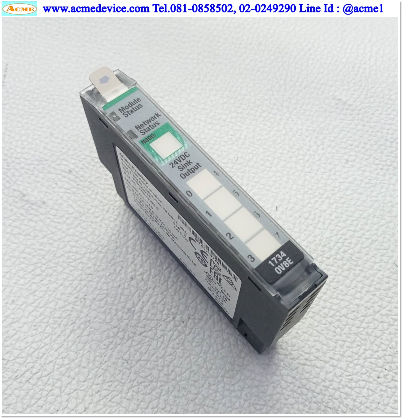 Allen Bradley รุ่น 1734-OV8E, 24Vdc Sink Output, 1.0A, 8-Channel Digital Output