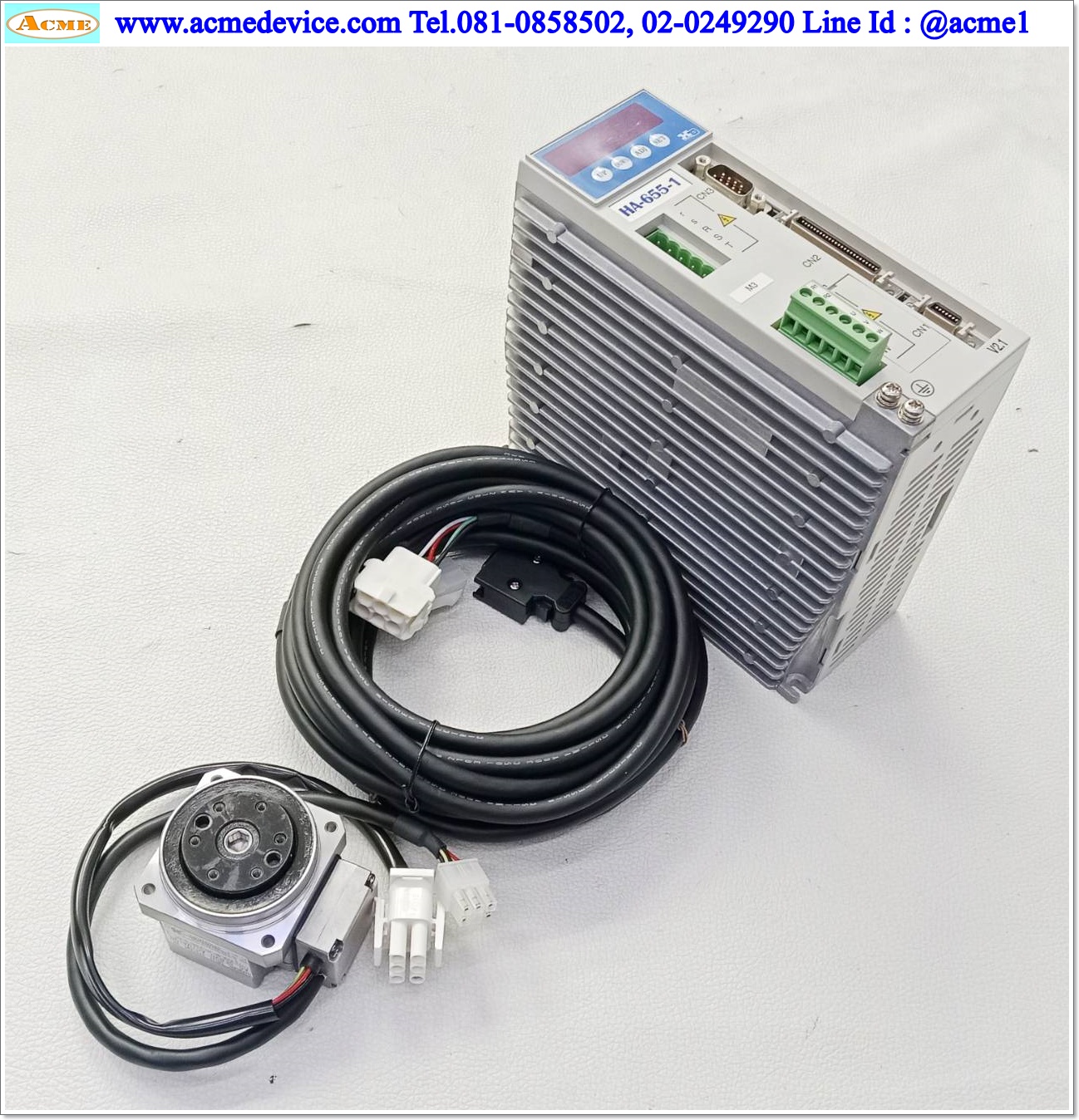 Servo Drive Harmonic รุ่น HA-655-1-100 & Actuator Harmonic FHA-8C-30-E200-C-SP (ไม่มี Terminal Power input )