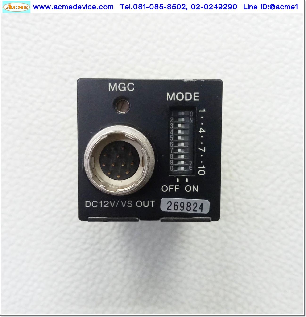 Camera CIS รุ่น VCC-G20U20A, Pixels 1628(H)×1236(V), VS Output 1Vp-p (negative sync), C Mount