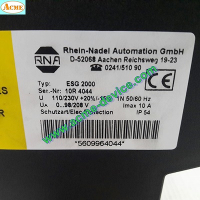 Vibratory Feeder Controller Type ESG 2000, Rhein Nadel Automation, 110/230V