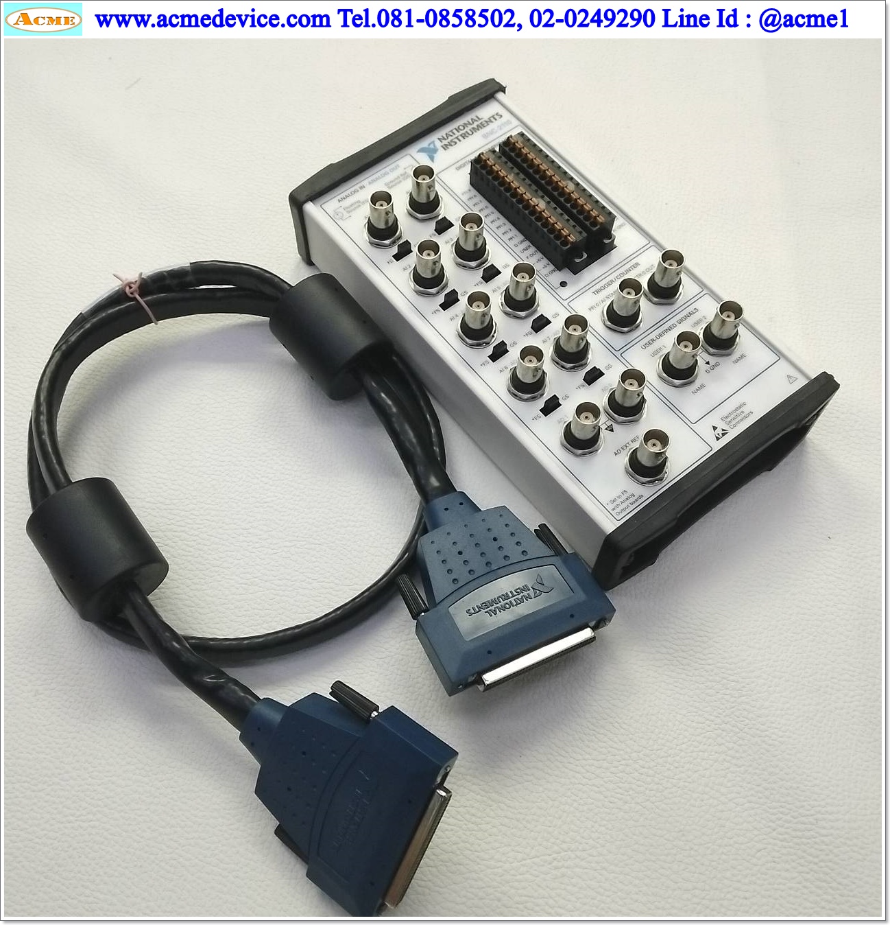 Shielded Connector Block National Instruments รุ่น BNC-2110, 68‑pin SCSI (female), 15 พอร์ต BNC