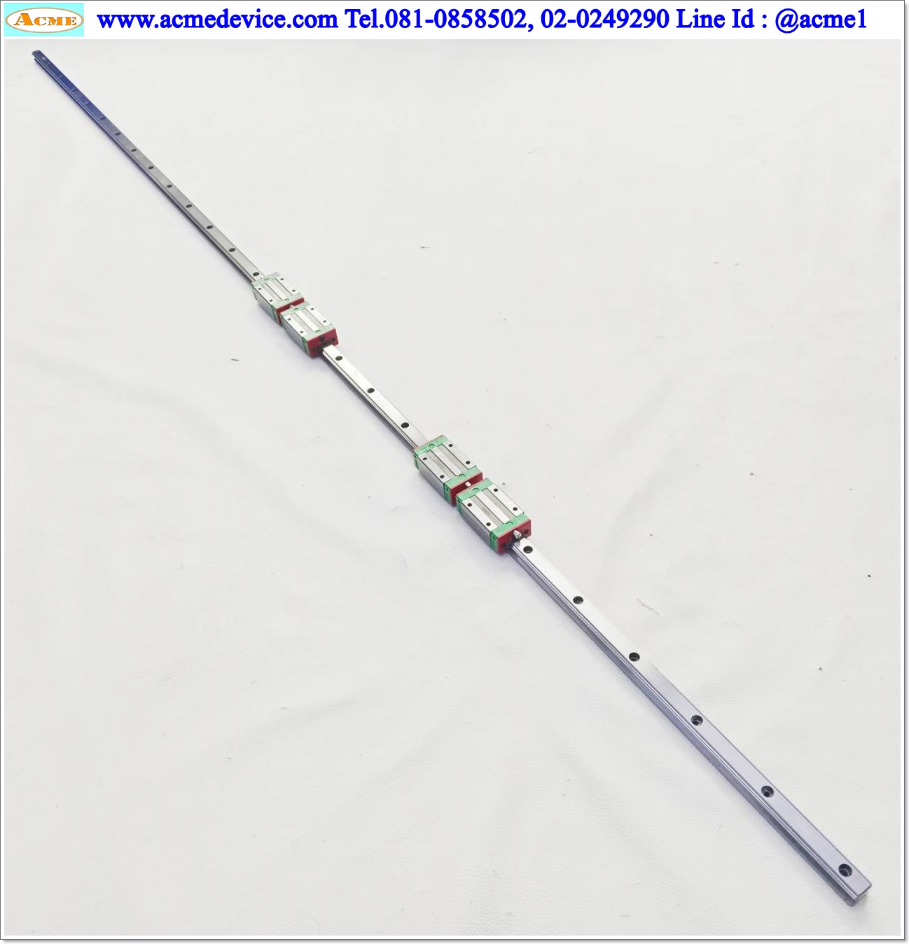 Linear Block and Rail Hiwin รุ่น HG15, รางสไลด์ขนาด 15 mm. x 1590 mm. ( 4 Block )