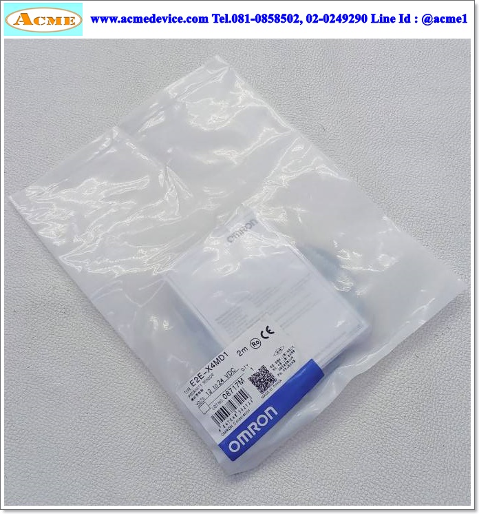 Proximity Omron รุ่น E2E-X4MD1, M8, ระยะ 2mm, 2Wire, NO, Unshielded, Inductive