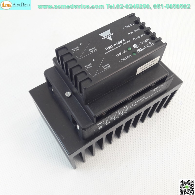 Solid State Relays CARLO GAVAZZI รุ่น RSC-AAM60, Input 0-20mA / 4-20mA, Output 3P 400Vac 50A