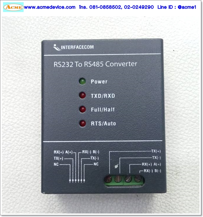 Converter Unit Interfacecom รุ่น GPCONV4409, RS232 to RS485, 2-Wire half duplex and 4-Wire full duplex