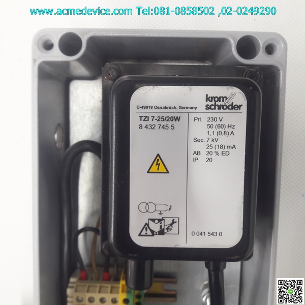 Transformer Kromschroder รุ่น TZI 7-25/20W, 230V/7kV