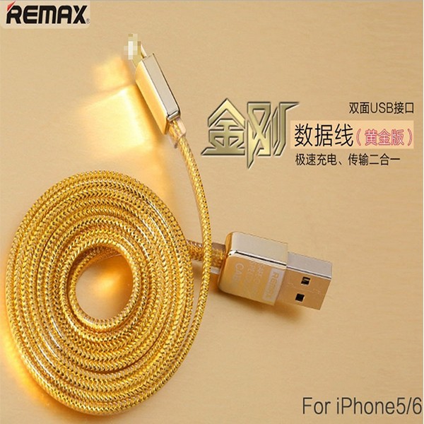 สายชาร์จ ซัมซุง/Android เคเบิล ยาว1เมตร REMAX แท้ (สีทอง)