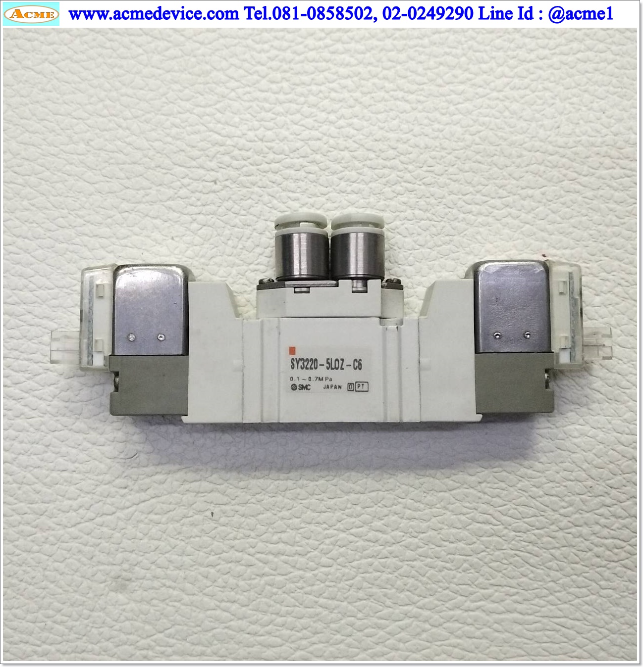 Solenoid Valve SMC รุ่น SY3220-5LOZ-C6, 5/2, 2-Position double, Coil 24Vdc