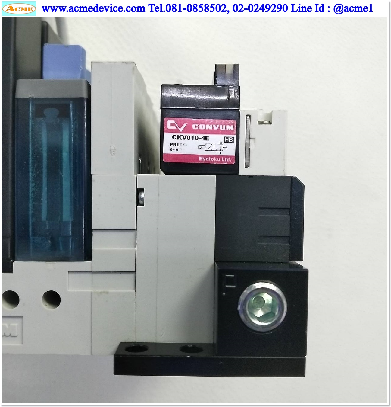 Vacuum Ejector Convum รุ่น MC22 series + V23C-NGA (4), -87kPa, 24Vdc