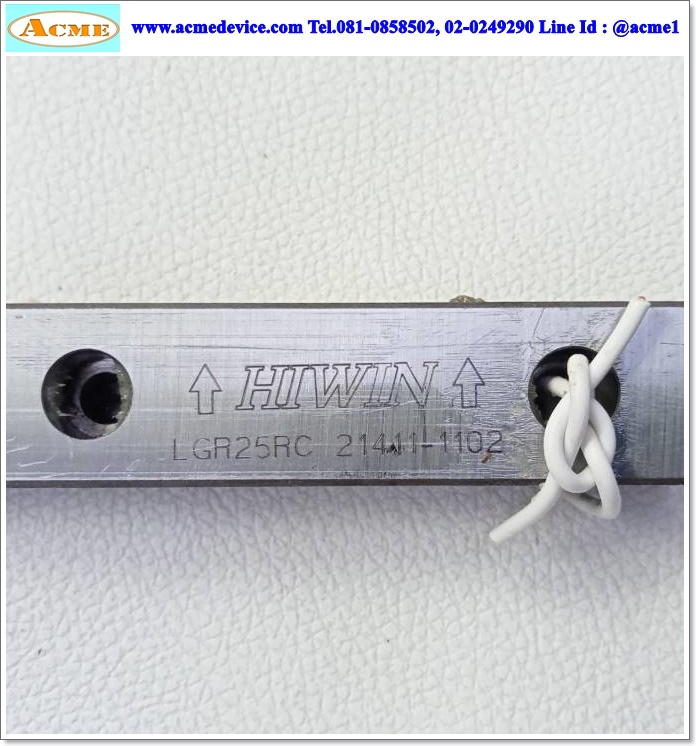 Linear Block and Rail Hiwin รุ่น LGR20RC, รางสไลด์ขนาด 23 mm x 530 mm.