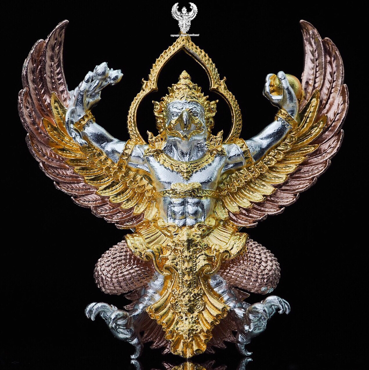 พญาครุฑ รุ่น เศรษฐีมหาเศรษฐี วัดครุฑ อยุธยา เนื้อ3กษัติย์.