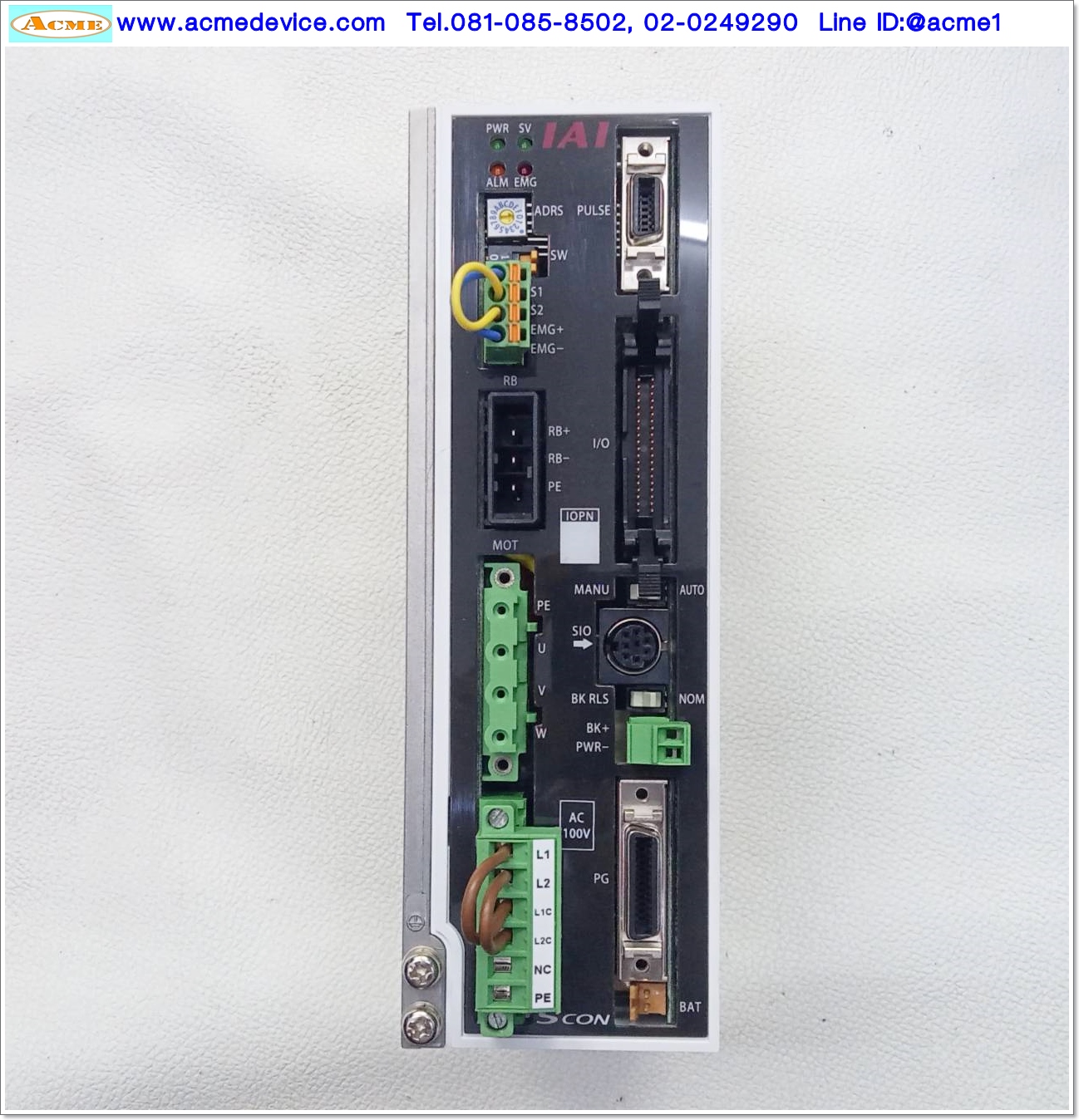 Linear IAI Drive รุ่น SCON-C-100I-NP-2-1 & LSA-S8SS-I-100-420-T2-S-CR-SP, Stroke 420 mm.