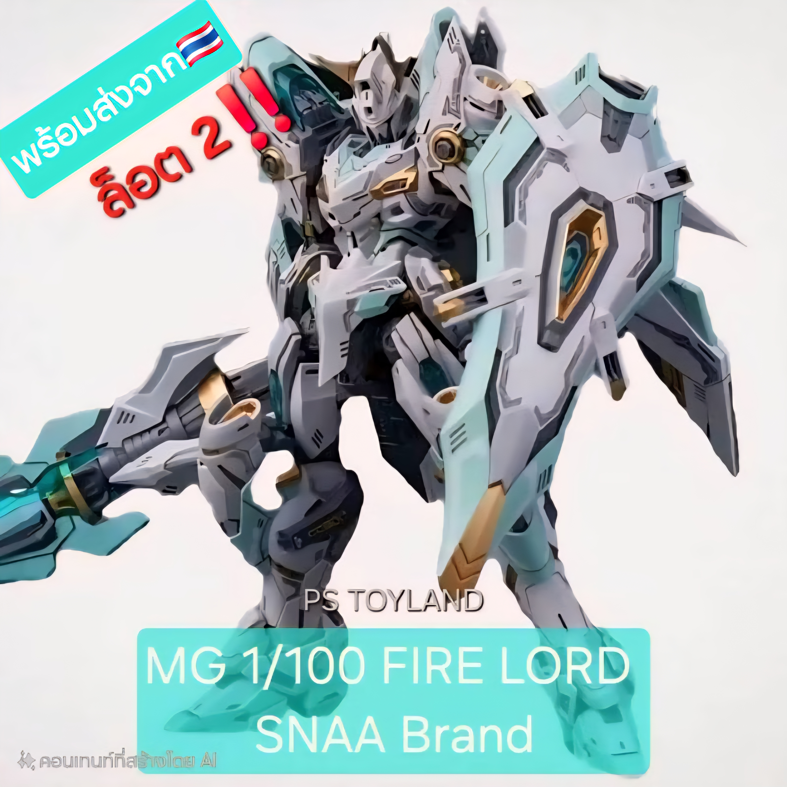 MG FIRELORD ล็อต 2 ค่าย SNAA ฟรี‼️ดีคอลน้ำและฐานตั้ง หุ่นพลาสติกประกอบเอง Made in China
