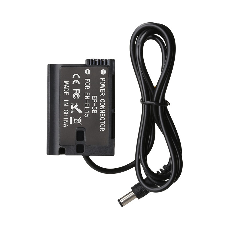 แบตเตอรี่ดัมมี่(แบตไลฟ์สด) ยี่ห้อ FB DC Coupler รุ่น EN-EL15 สำหรับกล้อง Nikon Z5 Z6 Z7 D610 D750 D800 D800E D810 D850