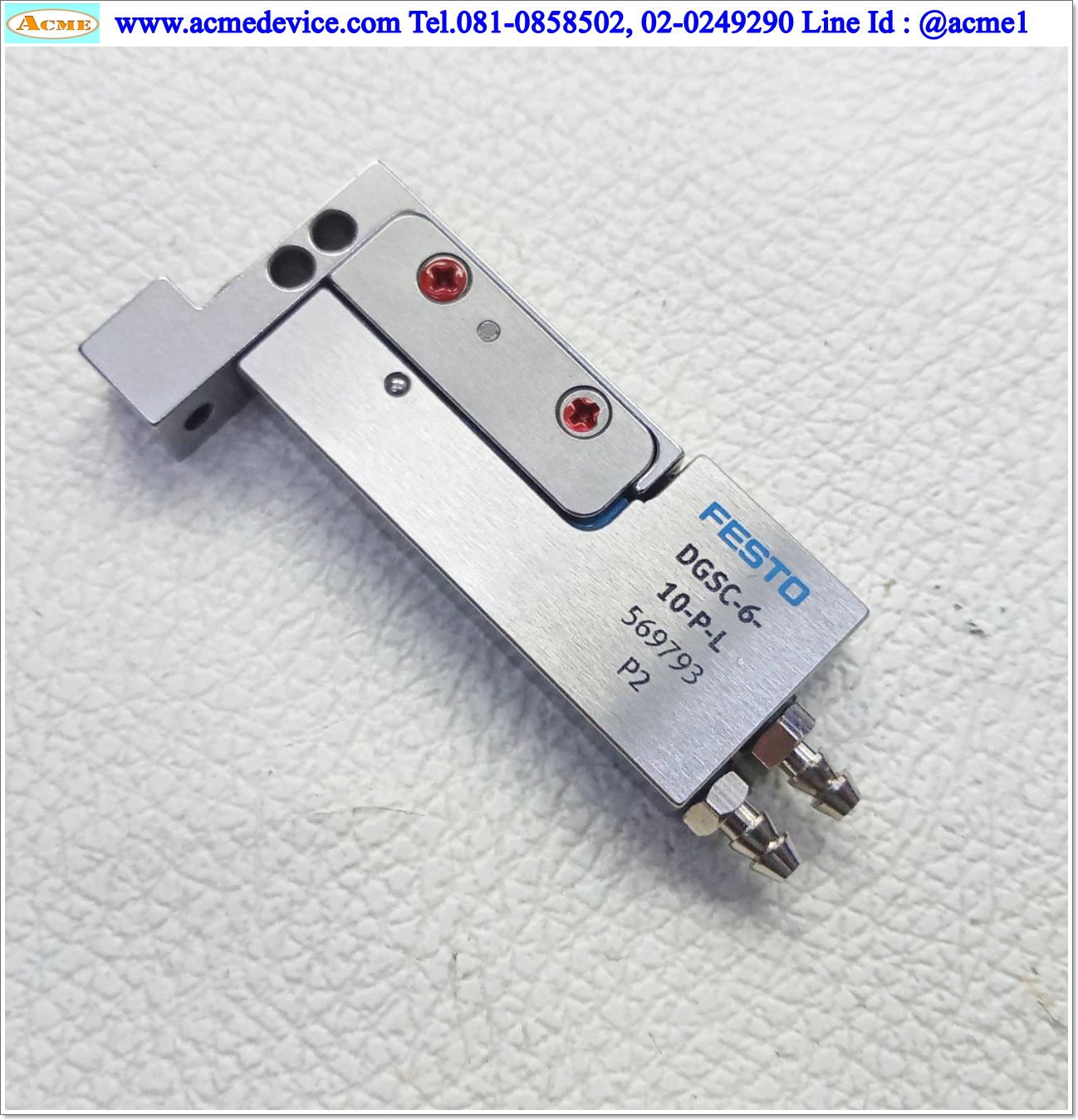 Air Cylinder Festo รุ่น DGSC-6-10-P-L, Bore 6 mm., Stroke 10 mm.
