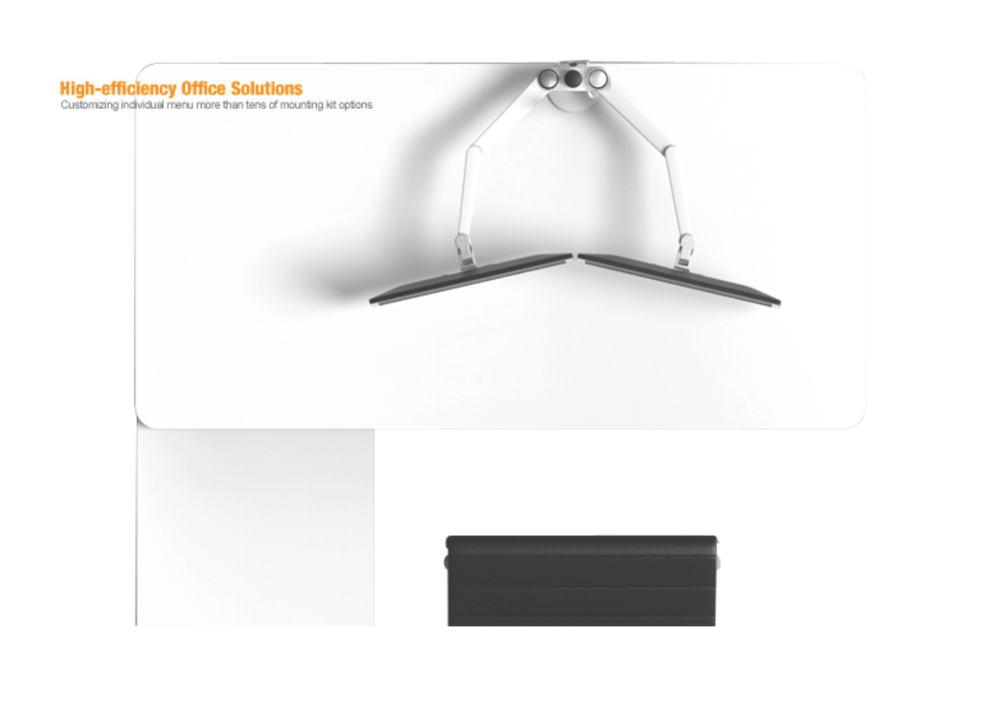 ขาตั้งจอคอมพิวเตอร์สำหรับ 2 จอ วัสดุอลูมิเนียม แข็งแรง ราคาถูก