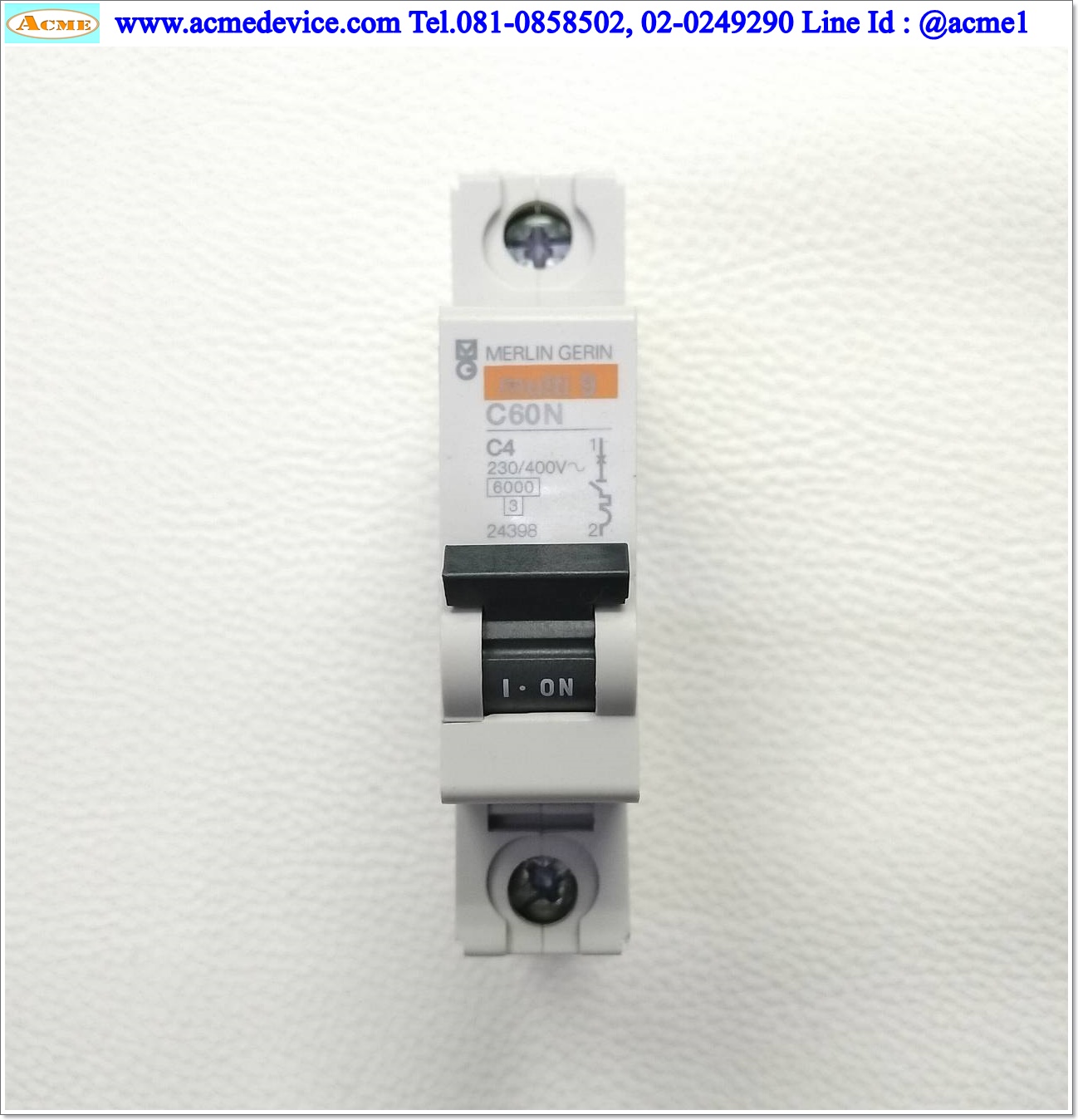 Breaker 1P Merlin Gerin รุ่น Multi9, C60N C4, 4A