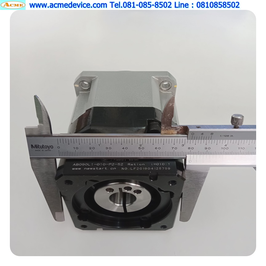 Gear Head Newstart รุ่น AB090L1-010-P2-S2, Ratio 10:1 (เพลาเข้า 19 mm. ออก 22 mm.), for 750w (A)