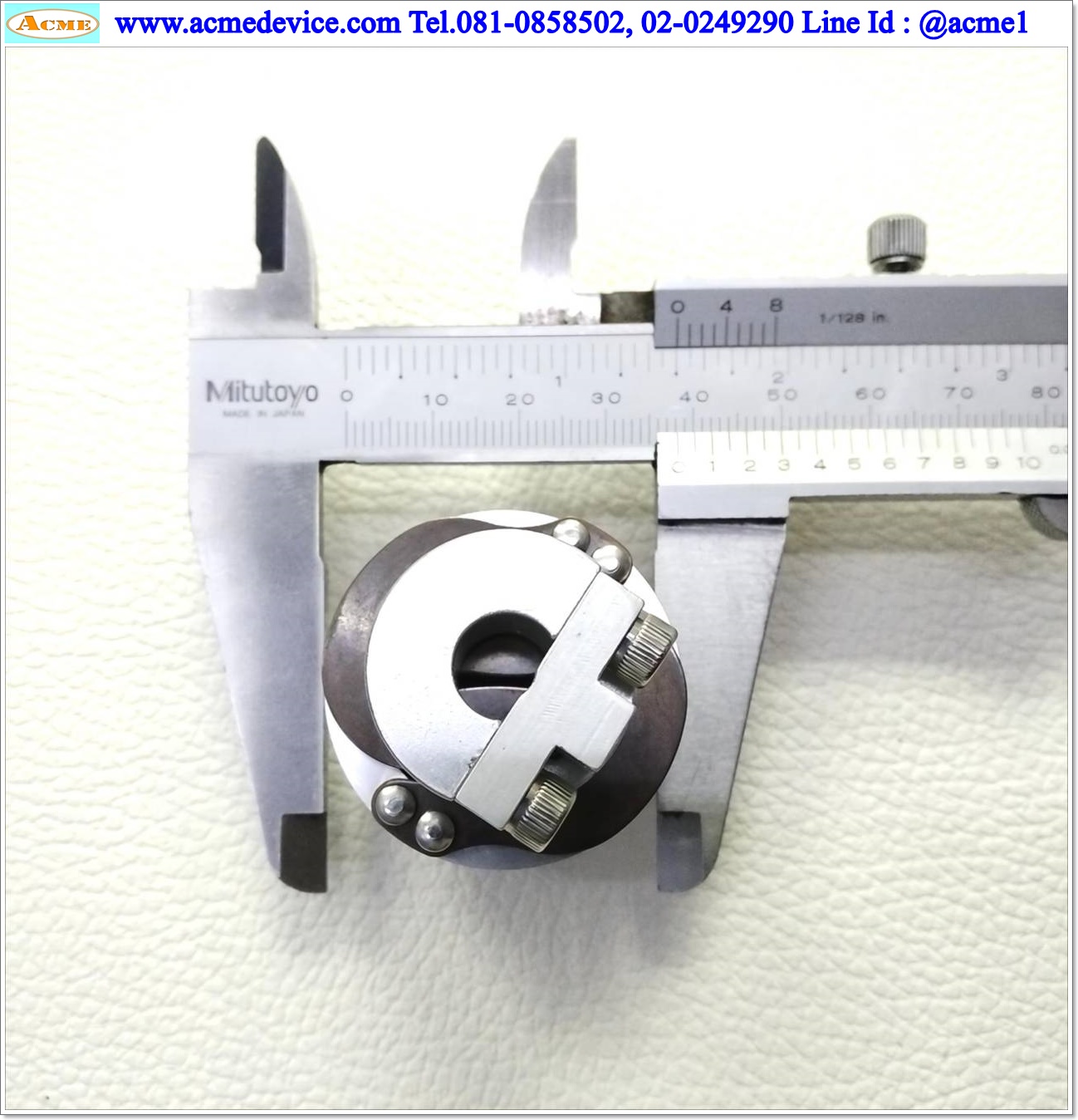 Coupling ขนาด ID 9.5/9.5 mm, OD 38 mm, L 46 mm, Spring Coupling