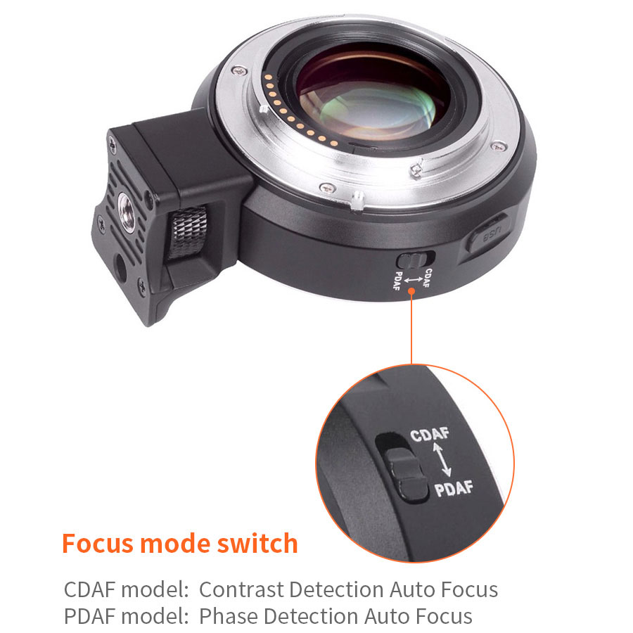 Viltrox EF-E II AF Auto Focus Adapter for sony E-mount cameras to use canon EF lens Reduce focal length and Aperture three Stop