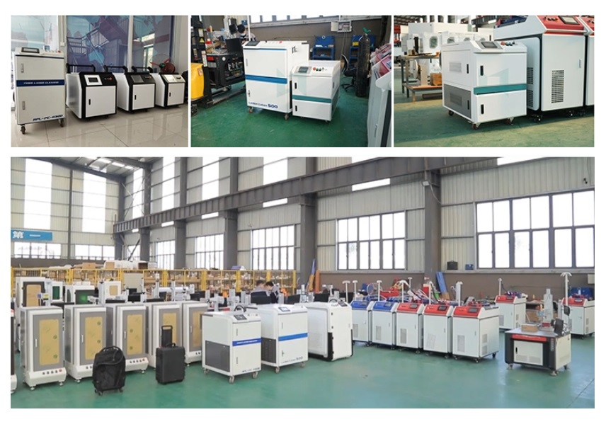 ไฟเบอร์ออฟติกส์เลเซอร์ทำความสะอาดผิวชิ้นงาน 100W Oil Paint Remove Rust Fiber Laser Cleaning Machine