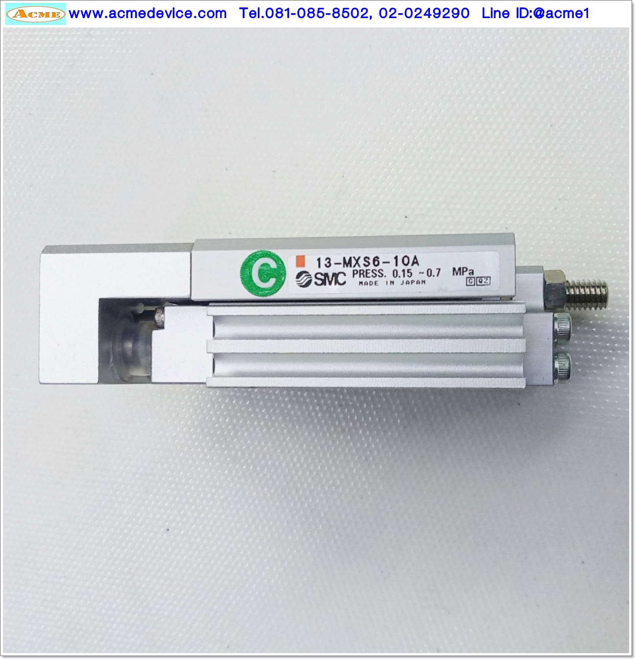 Guided Cylinder SMC รุ่น 13-MXS6-10A, Bore 6 mm, Stroke 10 mm